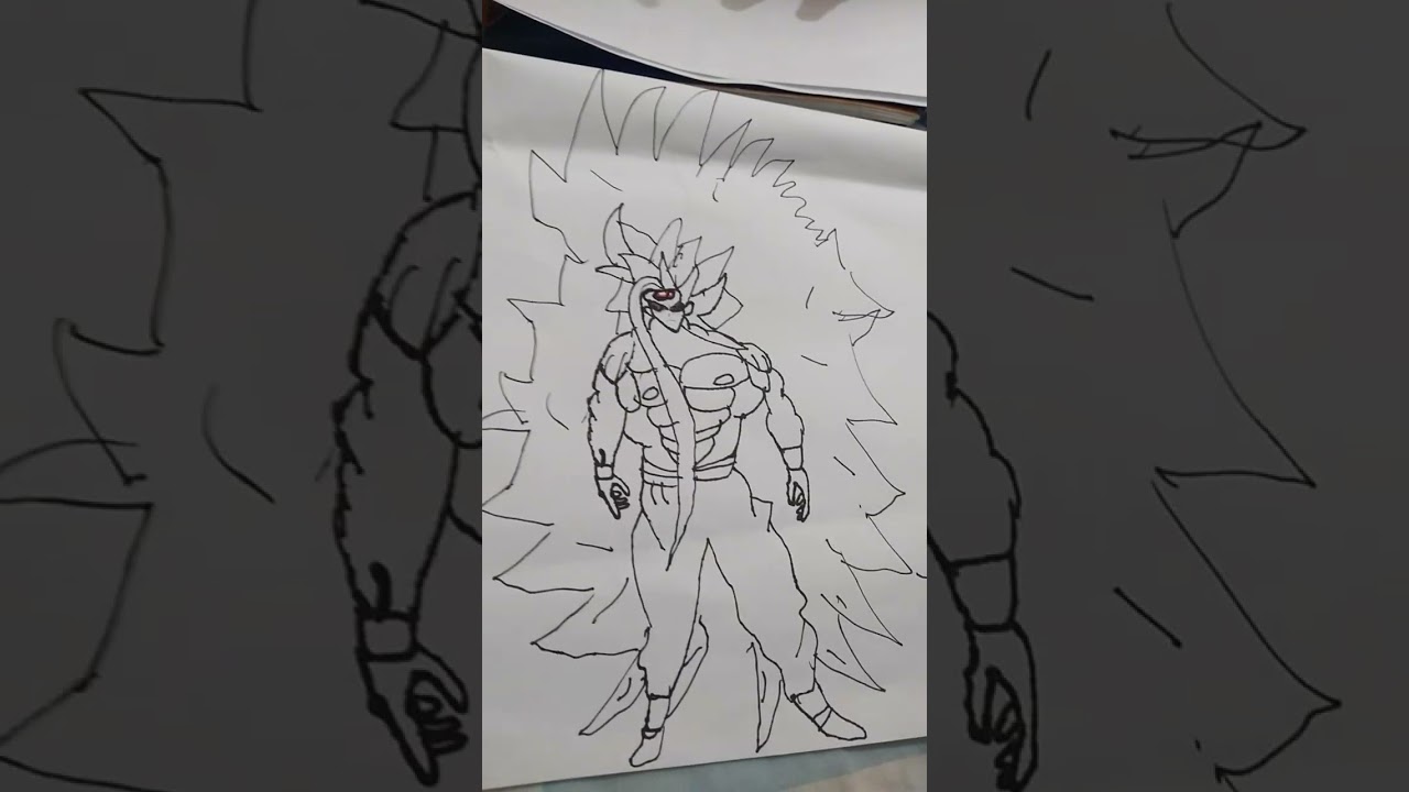 Desenhando o Super Saiyajin infinito #desenho #goku #anime #dbz #drago