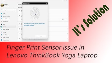 Lenovo Think Book Yoga Finger Print Sensor is not Working- It