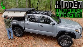 NO MORE BAG!  NEW Truck Camping HIDDEN Awning! Light Weight Aluminum and Easy to Use!!