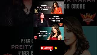 🏏 Richest Female IPL Owners 2026 | Ananya Birla to Preity Zinta 👑 #IPL2026 Net Worth
