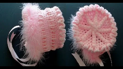 (NEW) Easy Crochet baby bonnet. (THE ONE you have ...