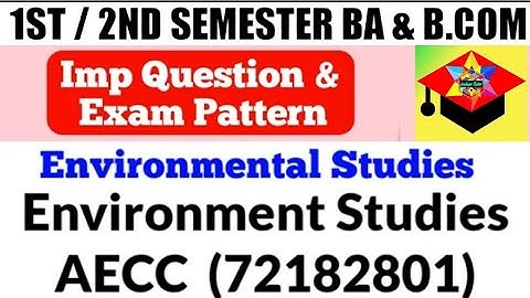 Environmental Science II 72182801 Ability Enhancement Compulsory Course (AECC)-I