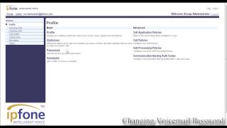 IPFone Steps to changing Voicemail or Portal Password