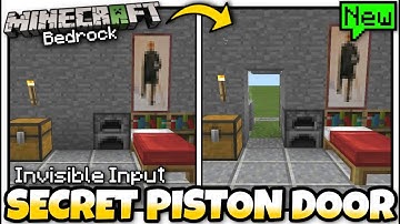 Minecraft - SECRET HIDDEN DOOR ( Invisible Input )[ Tutorial ] MCPE / Xbox / Bedrock / Switch