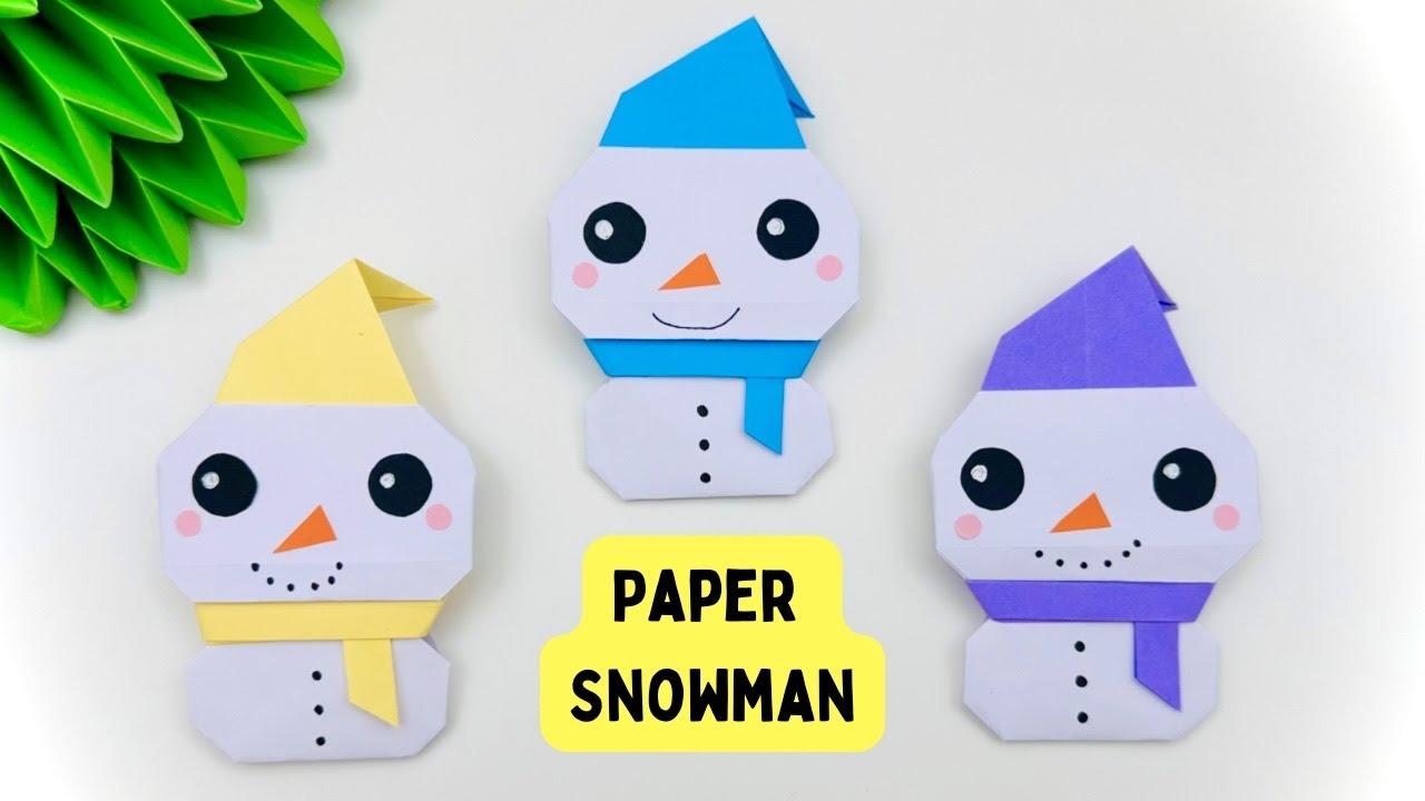 How to make a snowman out of paper #craft #crafting #howto #learntocra, mori craft