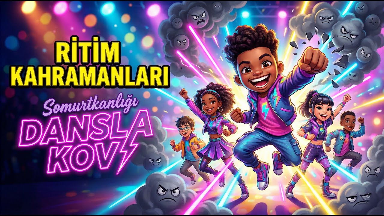 K-Pop Ritim Kahramanları 🌈 | Eğlenceli Çocuk Dans Şarkısı | Somurtkanlığı Dansla Kov!