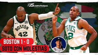 Celtics golpean primero; Soto sale lesionado