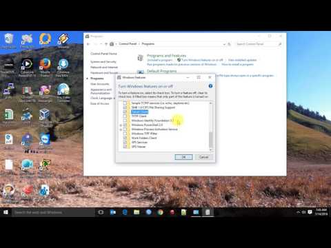 How to activate telnet client on windows 10