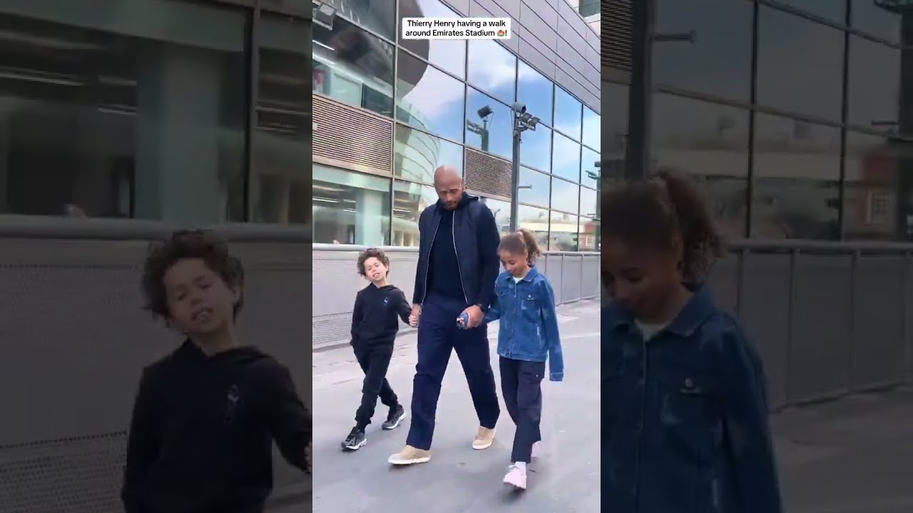 THIERRY HENRY ALONGSIDE HIS KIDS VISIT THE EMIRATES STADIUM Arsenal Trending Football Sports