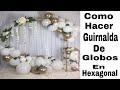 Cómo hacer una vase de globos con   pvc decoración de fiestas ideas de cómo hacer estructura o panel