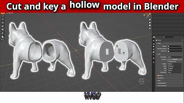 How to cut up and key a hollow model in Blender for 3d printing