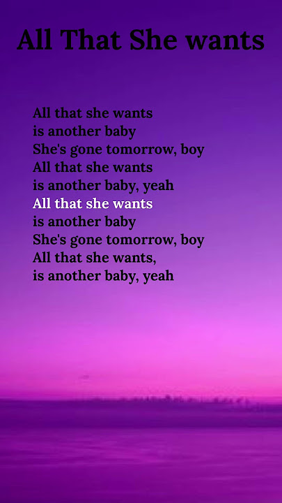 Ace of Base -'All That She Wants' Lyrics #lyrics​ #song​ #shorts​ #shortvideo​ #music​