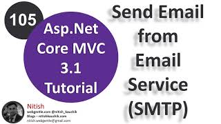 (105) Send email from  core application using SMTP |  Core tutorial