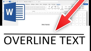 How to Overline Text in Microsoft Word | Add a Line Over Characters in Word