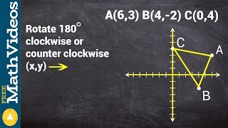 Learn how to rotate a figure 180 degrees about the origin ex 2