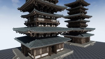 Japanese Modular Pagoda - Unreal Engine Marketplace - Third Person Walktrough