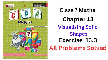 MacMillan Maths Class 7 Chapter 13 Visualising Solid Shapes Exercise 13.3 - Fully Solved #cpa