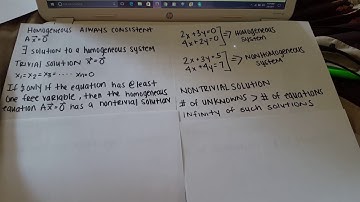 HOMOGENEOUS VS NONHOMOGENEOUS TRIVIAL VS NONTRIVIAL LINEAR ALGEBRA