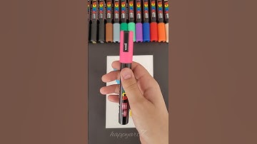 Drawing Marge Simpson With Posca Markers! 😁 ( #shorts )    #simpsons