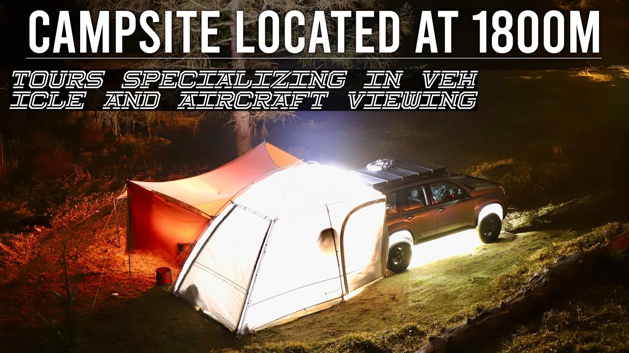 Camping trips focusing on vehicles and airplanes/1800mのキャンプ場、スカイラインミュージアム、美和ダム、岐阜かがみがはら航空宇宙博物館
