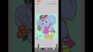 cute baby elephant coloring page