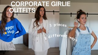 CORPORATE GIRL OUTFIT INSPO: modest fashion, skirt outfits, styling 3 pieces 3 ways