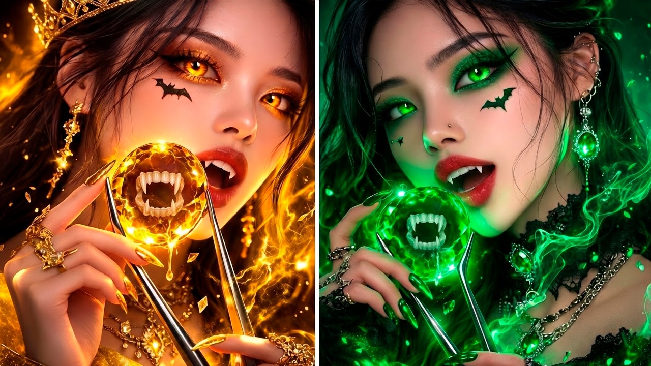🦇✨ ヴァンパイアからの華麗な変身!驚きのビフォーアフター 😍