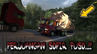 Truk Fuso Gak Kuat Nanjak Begini Jadinya Muat Kayu Gelondongan - Ets2 mod truck indonesia