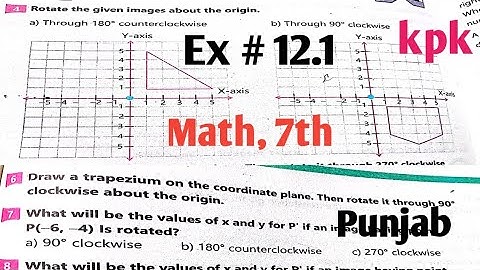 Class 7th Math Exercise 12.1 kpk and PTB new course 2022 | Ex 12.1 Math 7 unit 12