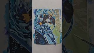 🌊 Empoleon Custom Painted Pokémon Card 🐧#empoleon #pokemon #paintedcards #customcards #pokemoncards