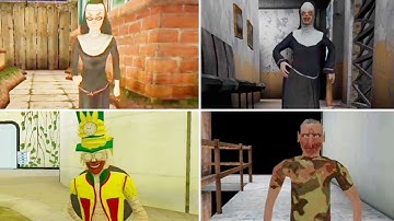 Tiny Enemies | Evil Nun 2 Vs The Nun Smiling X Corp 2 Vs The Twins