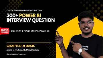 What is Power Query in Power BI | Q-33 | 300 PowerBI Interview Questions with Answer | Power BI