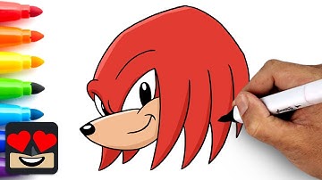 How To Draw Knuckles the Echidna for Beginners