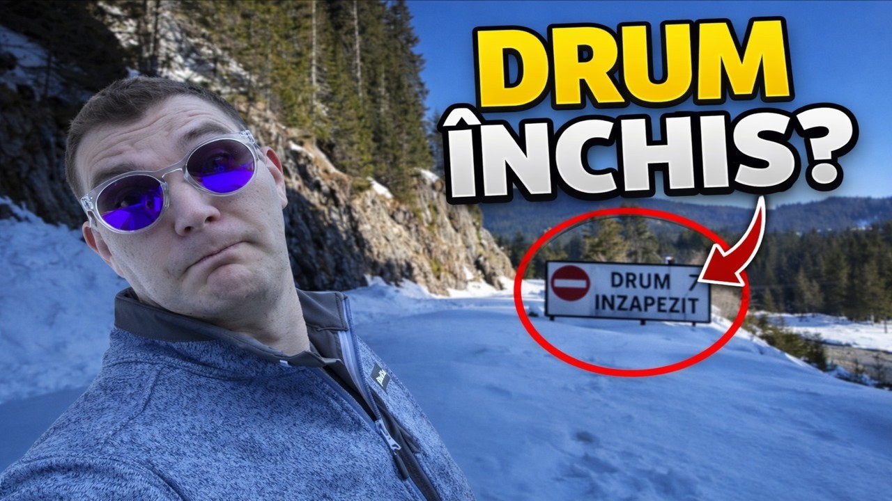 Transbucegi în plină iarnă – drum închis și zăpadă