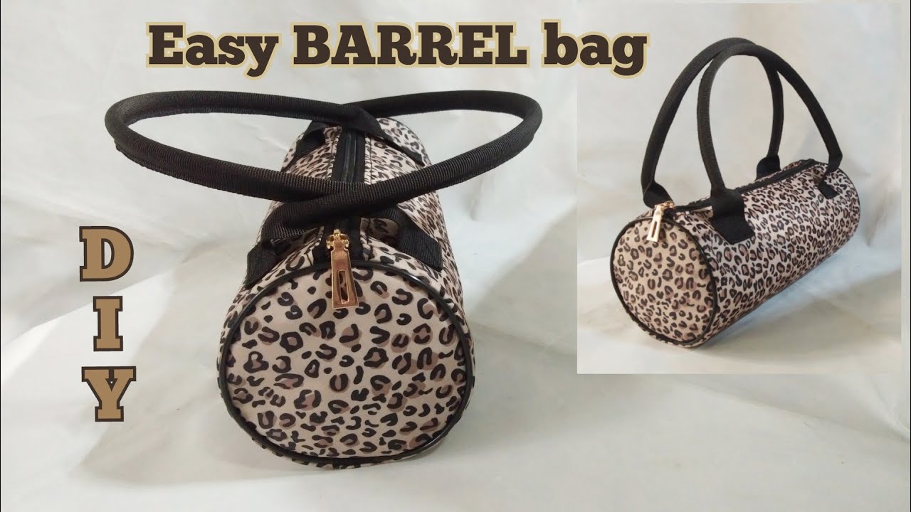 Upcycled Leather Barrel Bag Tutorial - WeAllSew