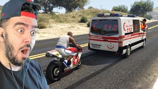 TÜRK AMBULANSI TAKIP ETTIGIMI GÖRÜNCE BAKIN NE YAPTI  GTA 5 MODS