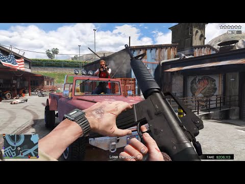 GTA 5 - Trevor, Ron & Wade Raid The Lost MC Clubhouse + Ten Star Escape