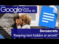 Google Docs Confidential Information Management Quiz