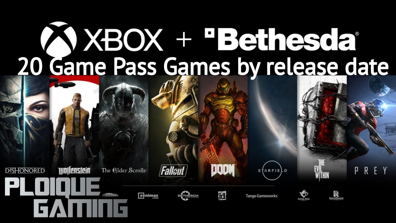 20 Bethesda Game Pass Games by Release Date from XBOX