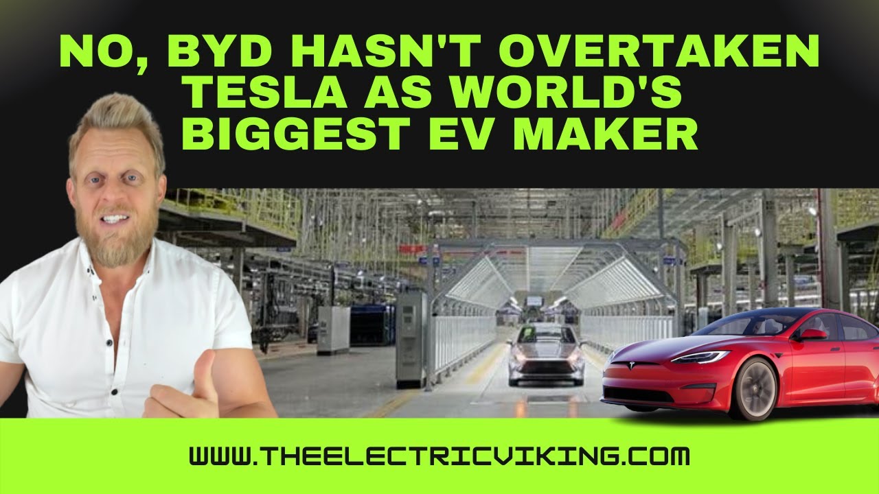 ⁣NO, BYD hasn't overtaken Tesla as world's biggest EV maker