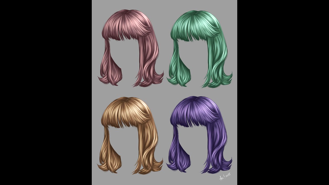 How Painting Hair - Paint tool Sai - YouTube