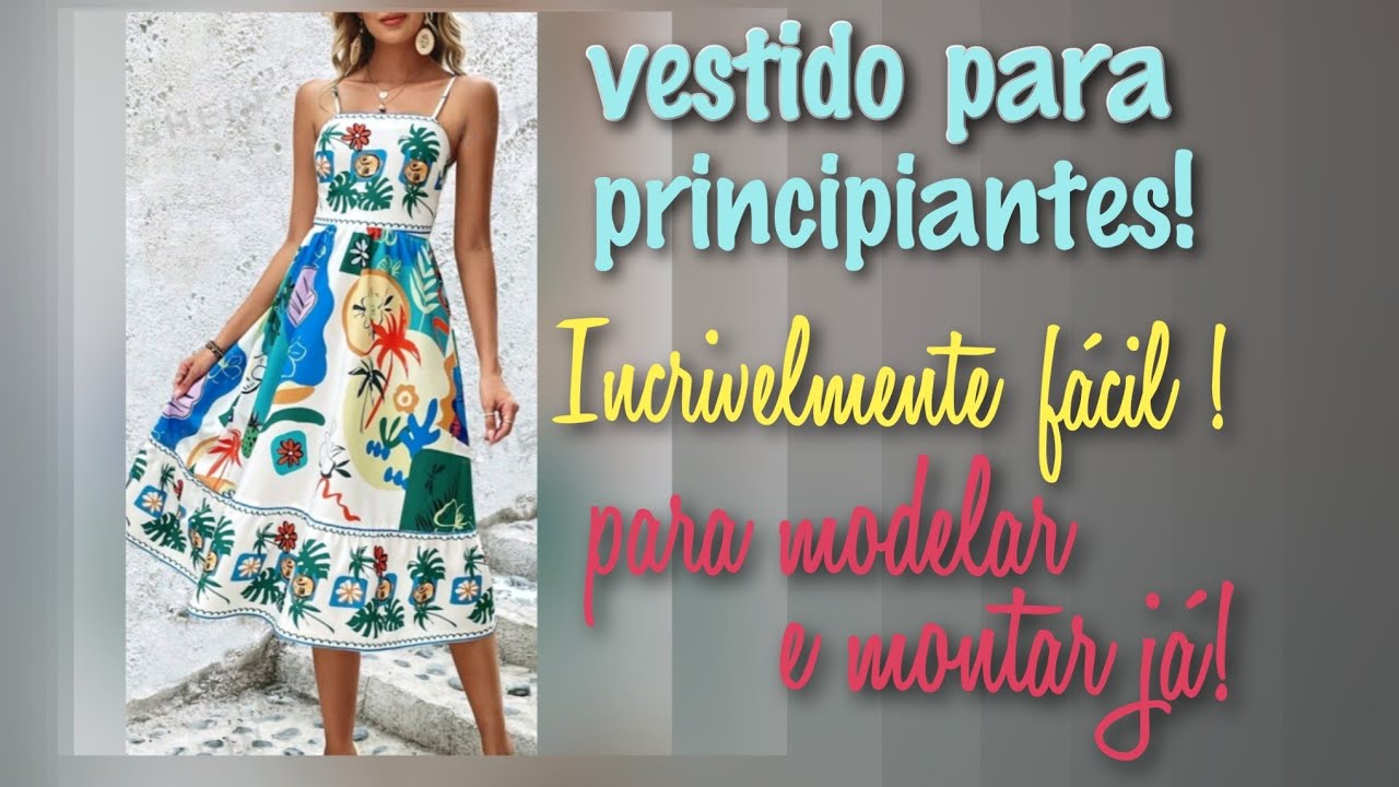 MOLDE DE VESTIDO RÁPIDO PARA BRINCAR COM TECIDOS BARRADOS!