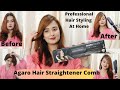 AGARO Hair Straightening Comb / Review & Demo / Professional Hair Styling At Home/ SWATI BHAMBRA