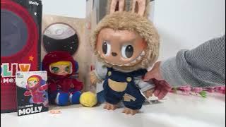 Unboxing BIG LABUBU The Time to chill Plush Toy 🔥 Molly Hello Moon Figure Reveal -  ASMR