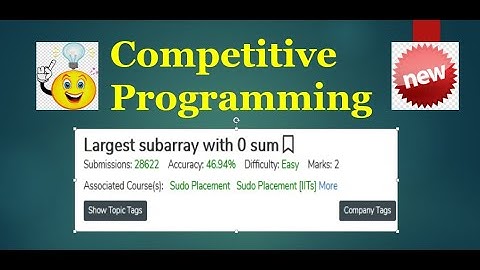 Largest Subarray with 0 Sum | Hashing | Competitive Programming