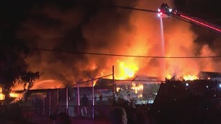 No injuries after massive fire on Leighton Ave. engulfs warehouse