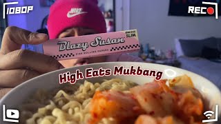 Blazy Susan Pink Rolling Papers + High Eats Mukbang 🍜