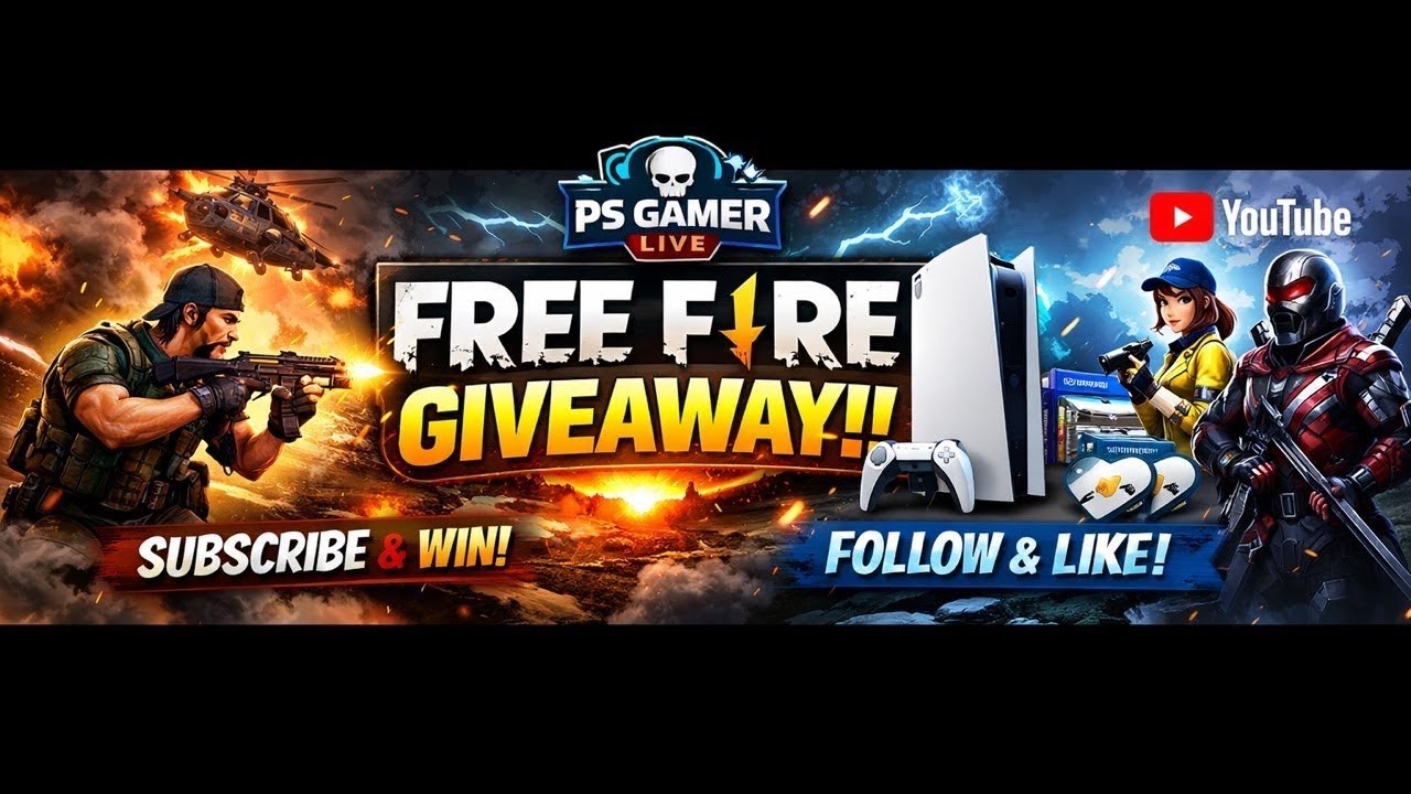 Free Fire Live Giveaway Subscribe and Win Gifts // PS Gamer