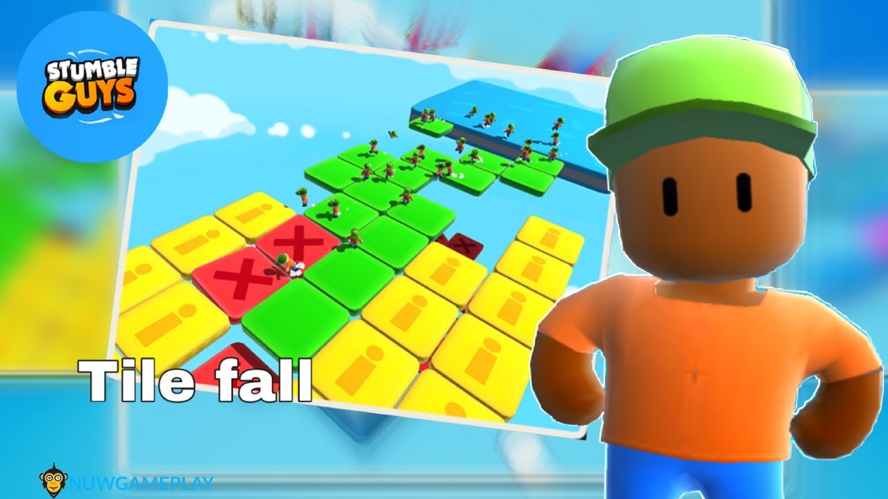Stumble Guys - Gameplay Walkthrough  Part 3 - Tile Fall (iOS, Android)