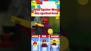 WHAT!? LEGO Hungry Spider Man ate rotten food?